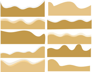 Abstract wavy sand dune vector pattern in brown tones. Perfect for desert illustrations, natural textures, and background