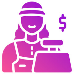 cashier gradient fill icon