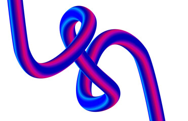 Abstract shape curved line Vibrant colors, blue and pink gradient, modern art design element flowing form smooth surface artistic rendering, and creative concept