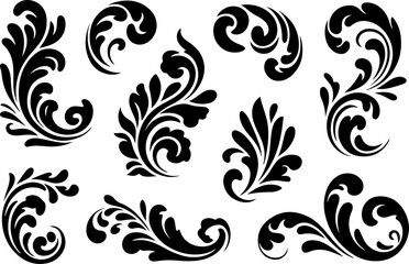 Vintage Flourish Vector Set &ndash; Elegant Baroque & Damask Elements