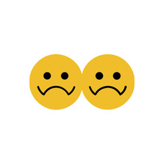 Happy and Sad Face Emoji Icons Vector