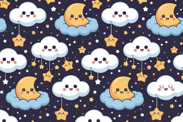 christmas seamless pattern with snowman