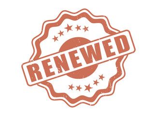 Renewed Rubber Stamp Seal with a Decorative Border