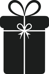 Elegant Gift Box Silhouette Vector for Festive and Sale Promotions