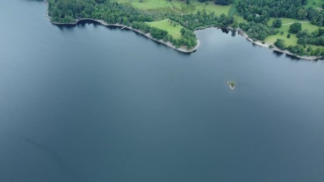 Catbells mountain from derwent water in the lake district