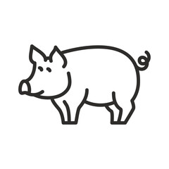 Pig icon. Piggy illustration. Pork silhouette. Vector eps 10.