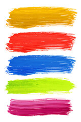 Colorful acrylic brushstrokes on a black background offering artistic flair and vibrancy