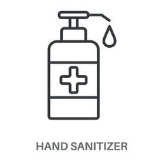 Hand Sanitizer Simple Style Outline Design Icon