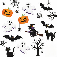 Obraz premium halloween icons set