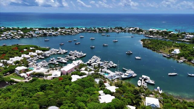 A beautiful drone video over HopeTown Marina in Abaco Bahamas