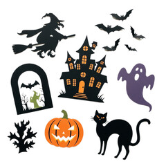 halloween pumpkin and bats