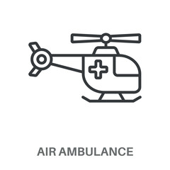 Air Ambulance Simple Style Outline Design Icon
