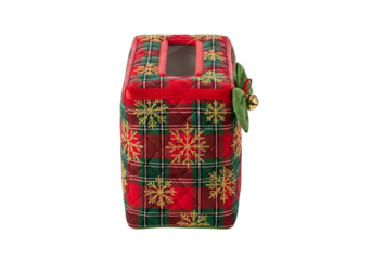 Christmas tissue box cover isolated on transparent background