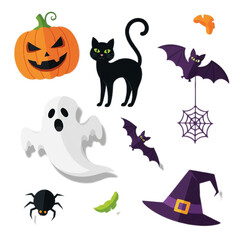 halloween icons set