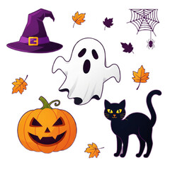 Fototapeta premium halloween vector set