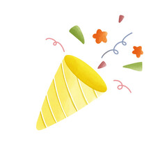 Party popper celebration illustration