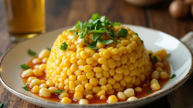  Corn Pone served authentically on a plate
