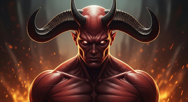 Frightening Demon Portrait.