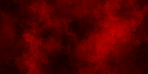 Abstract grunge red and black powder explosion cloud on black background. dark red smoke Like cloud wave effect on black. dark fire flame grunge texture background. toned fiery red sky.