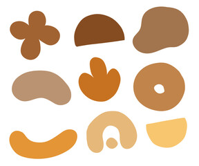 Abstrack Shapes in Brown and Pastel Colors