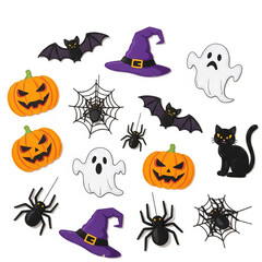 halloween icons set