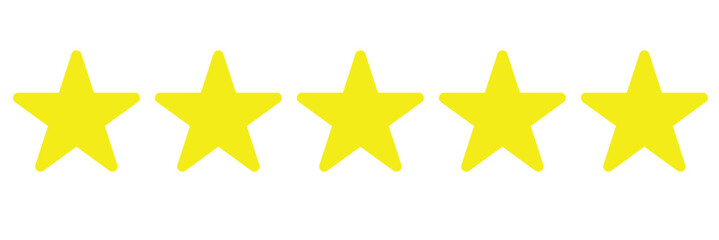 rating 5stars icon for review product,internet website and mobile application on white backgrond vector EPS 10