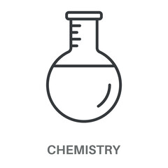 Chemistry Simple Style Outline Design Icon