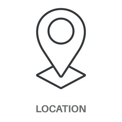 Location Simple Style Outline Design Icon