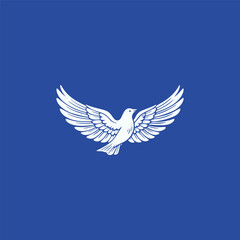 Obraz premium Flying bird logo vector icon illustration