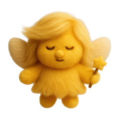 PNG Cute fluffy yellow fairy