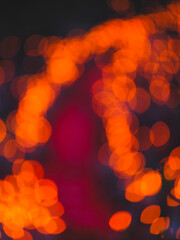 blurry car lights in night traffic