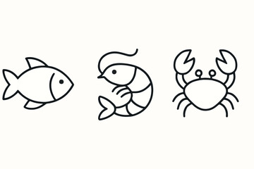 sea food icons 