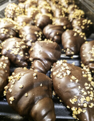 Artisan chocolate croissants