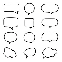 Speech Bubble Collection – Comic Style Line Art Bubbles & Text Signs