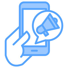 Digital Market Blue Icon