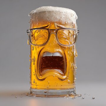 funny crying beer glass