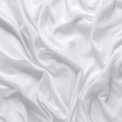 Obraz premium white nylon fabric, top view, smooth wrinkles