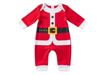 Baby santa claus romper isolated on transparent background