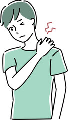 肩凝りがつらい男性