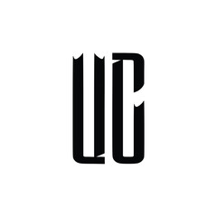 UC monogram logo design letter text name symbol monochrome logotype alphabet character simple logo