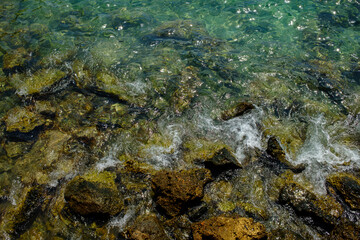 beautiful mediterranean sea and rocks