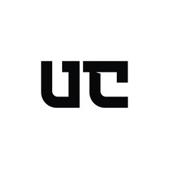 UC monogram logo design letter text name symbol monochrome logotype alphabet character simple logo