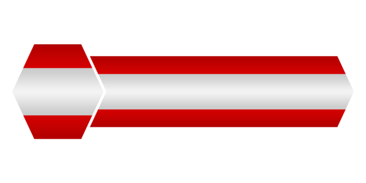 hexagon shaped lower third silver red template empty text element png file - Powered by Adobe