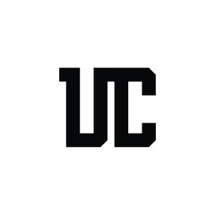 UC monogram logo design letter text name symbol monochrome logotype alphabet character simple logo