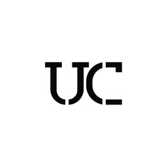 UC monogram logo design letter text name symbol monochrome logotype alphabet character simple logo