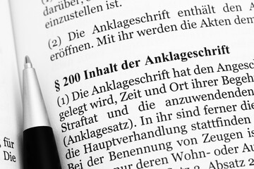 Anklageschrift Paragraf Strafprozessordnung