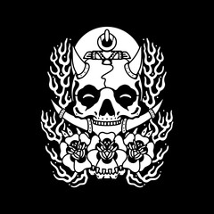 old school vector design for t-shirts, tattoos and more