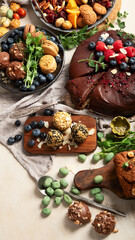 Healthy dessert. Vegan gluten-free pastry.