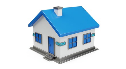 toy house isolated on white