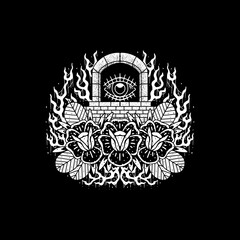 Obraz premium old school vector design for t-shirts, tattoos and more